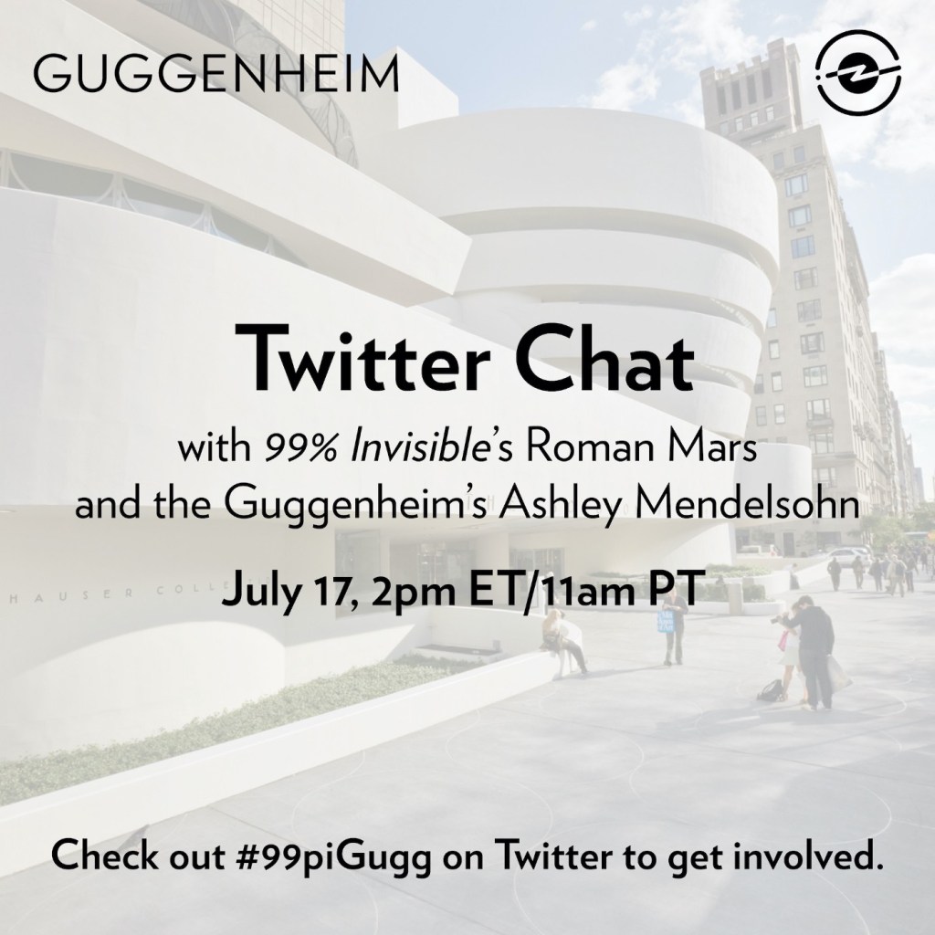promo graphic for twitter chat guggenheim